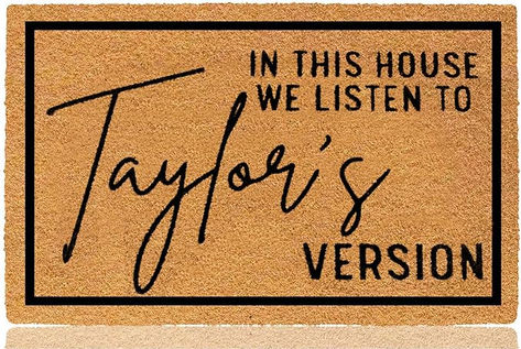 In This House We Listen To Taylor's Version door mat Welcome Door Mat, Taylors Version, Coir Mat, Amazon Favorites, In This House We, Front Door Mats, Welcome Door, In This House, Travel Shopping