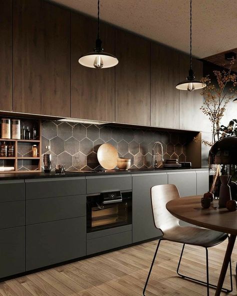 Clean Kitchen Design, Urban Kitchen, Kitchen Interior Design Decor, Kitchen Interior Design Modern, Kitchen Design Plans, Home Inspo, House Design Kitchen, Kitchen Design Decor, Kitchen Room Design