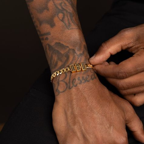 Cuban Link Chain Name Bracelet With Cross  -  #18k #bracelet #Chain #Cross #Cuban #gold #Link #Vermeil Hypebeast Stickers, Tattoo Pols, Clothing Symbols, All Seeing Eye Tattoo, Bracelet With Cross, Forearm Sleeve, Hope Inspiration, Forearm Sleeve Tattoos, Summer Tattoo