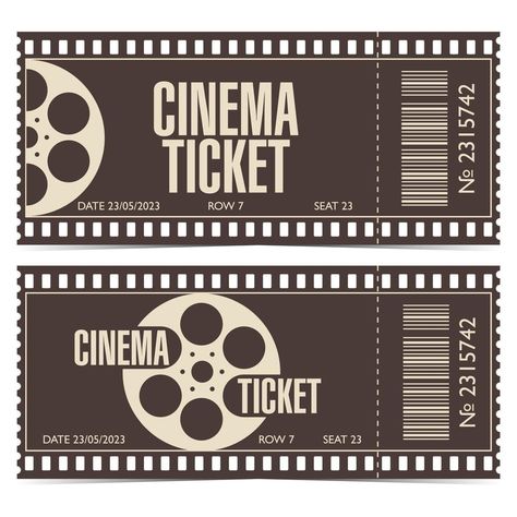 Fake Movie Tickets Printable, Cinema Ticket Aesthetic, Cinema Ticket Template, Film Strip Template, Movie Film Strip, Film Template, Movie Ticket Template, Ticket Cinema, Movie Ticket Stubs