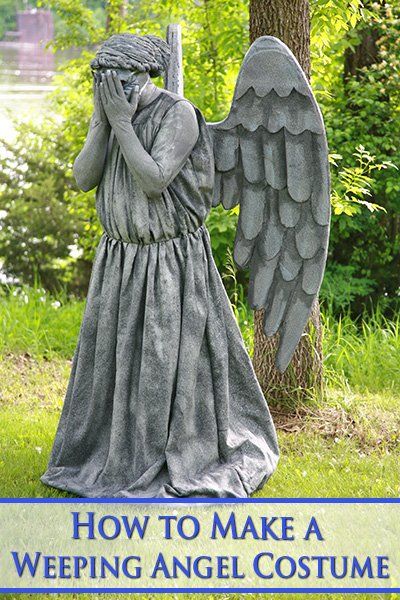 How to Make Weeping Angel Costume - Tutorial - Celebration Generation Disney Costumes For Men, Adult Halloween Costume Ideas, Weeping Angel Costume, Crazy Cat Lady Costume, Diy Adult Halloween Costumes, Halloween Costumes For Men, Cookie Monster Costume, Best Diy Halloween Costumes, Lego Costume