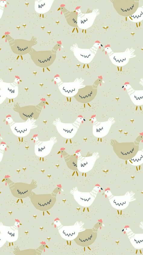 Chicken Phone Wallpaper, Chicken Background Wallpaper, Cute Chicken Wallpaper, Chicken Clipart, Chicken Wallpaper, Christmas Wallpaper Iphone Cute, Vintage Flowers Wallpaper, Easter Wallpaper, Kids Pjs