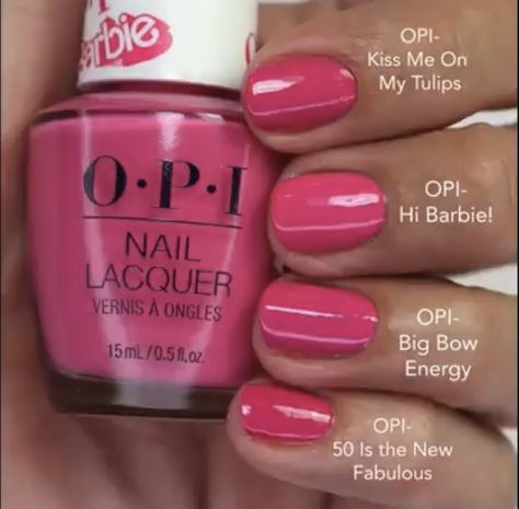 Opi Valentines Colors, Barb Nails, Opi Pink Nail Polish, Mail Colors, Nail Polish Style, Opi Nail Polish Colors, Hi Barbie, Opi Pink, Opi Polish