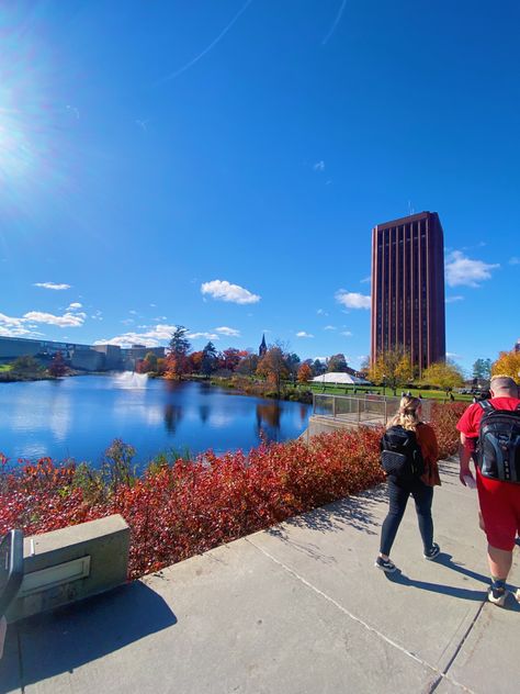 UMass Amherst Umass campus college college ideas nature Umass Boston Campus, Umass Boston, Amherst Massachusetts, Campus Aesthetic, Umass Amherst, University Of Massachusetts Amherst, Amherst College, College List, University Of Massachusetts