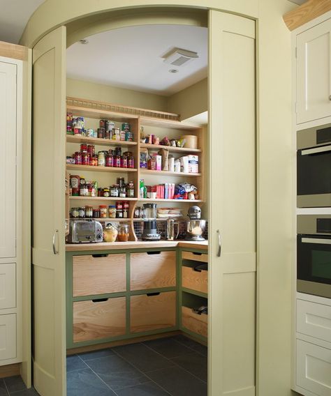 Cubby Hole Storage, Utility Room Ideas, Pantry Plans, Small Utility Room, Utility Cupboard, Larder Cupboard, Dark Paint Colors, Declutter Kitchen, Multifunctional Space