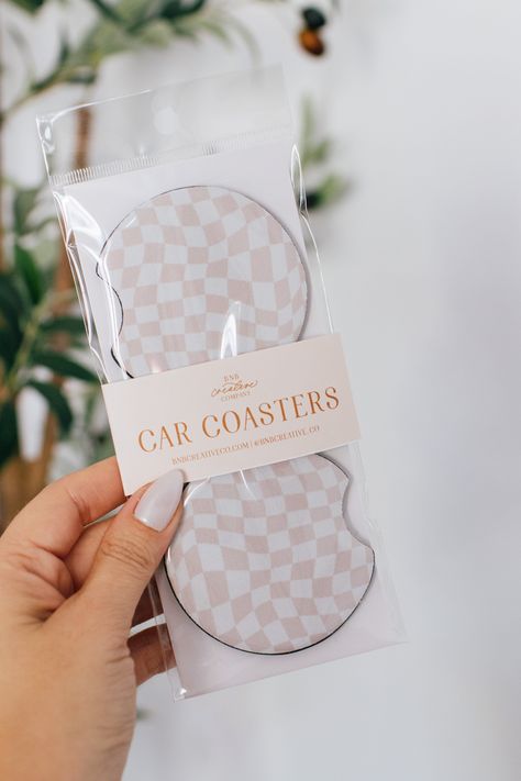 : Keep your car's interior clean and protected with these stylish and functional coasters. #carcoasters #cupholders Truck Inside Decor, Car Inside Decor, Boutique Gift Ideas, Cute Car Decor Aesthetic, Cute Inside Of Car, 4runner Accessories Girly, Aesthetic Car Stuff, Cute Car Coasters, Car Nessesities