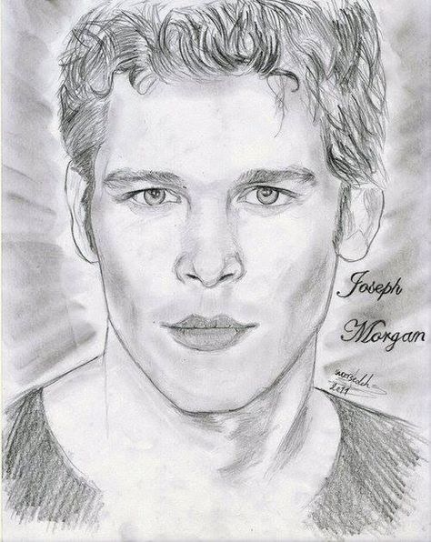 An amazing drawing of Klaus Joseph Morgan Drawing, The Originals Drawings Easy, Klaus Sketch, Damon Salvatore Drawing Easy, Drawing Ideas Vampire, Klaus Drawing, Klaus Vampire, Tvd Klaus, Vampire Diaries Rebekah