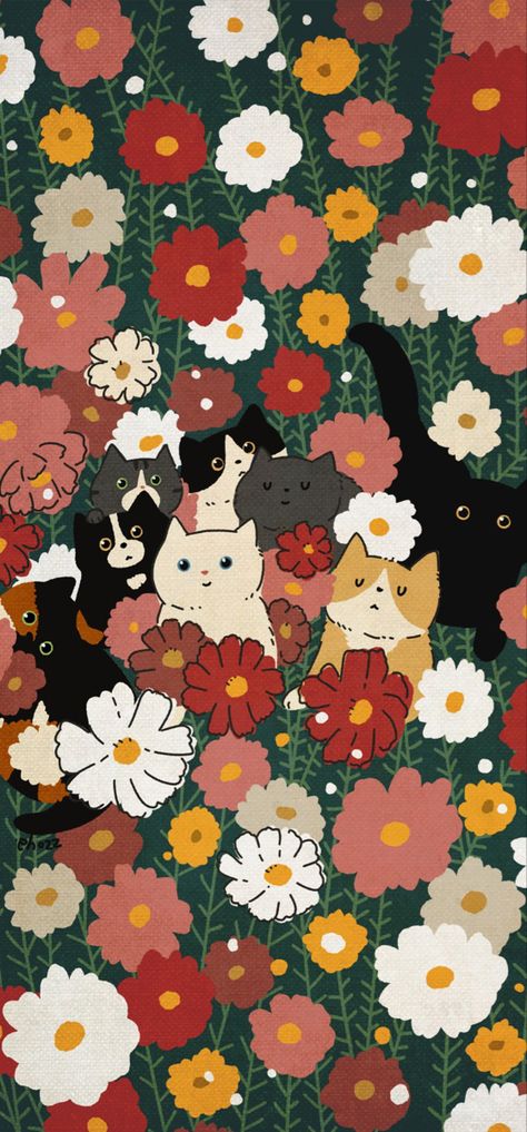 Art Mignon, Phone Wallpaper Patterns, Arte Inspo, Cute Patterns Wallpaper, Pastel Wallpaper, Kawaii Wallpaper, Cat Wallpaper, Anime Scenery Wallpaper, Cute Backgrounds