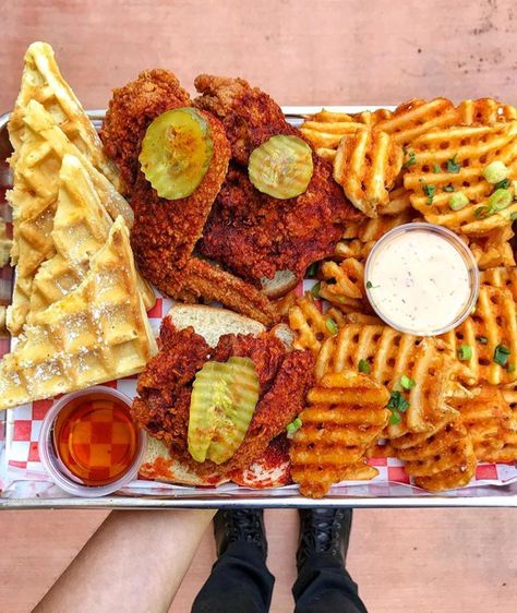 Chicken And Waffles, Charcuterie Board, Cheese Board, Waffles, Cheese, Restaurant, Chicken