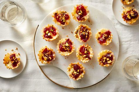 Xmas Apps, Christmas Eve Appetizers, Holiday Deserts, Camp Meals, Last Minute Appetizer, Southern Living Recipes, Cranberry Brie, Creamy Crab, Brie Bites