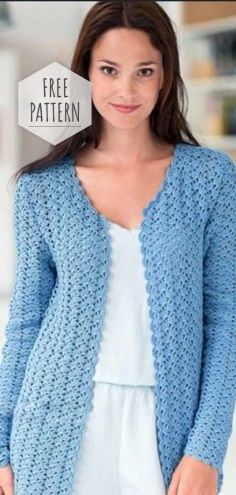 DRESS WITH SHORT SLEEVES FREE PATTERN Diy Cardigan, Crochet Cardigan Pattern Free, Gilet Crochet, Crochet Cardigan Sweater, Knit Vest Pattern, Crochet Coat, Crochet Jacket, Vest Pattern, Crochet Shirt