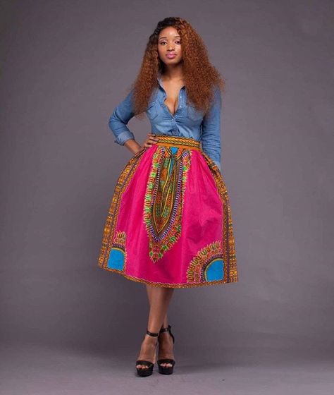 Angelina Medium Length Skirt by EfiaFashions on Etsy https://www.etsy.com/listing/489760350/angelina-medium-length-skirt Dashiki Skirt, African Skirts, Rose Skirt, African Dashiki, Pleated Long Skirt, Ball Gown Skirt, Summer Skirts, Casual Skirt, Skirt Pattern