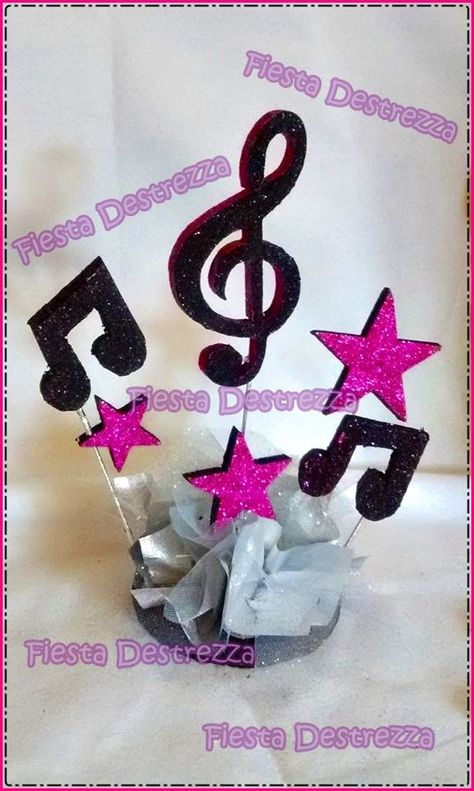 Music Centerpieces, Music Birthday Party, Music Theme Birthday, Rockstar Birthday, Rock N Roll Party, Music Themed Parties, Rock Star Party, Disco Theme, Musical Theme