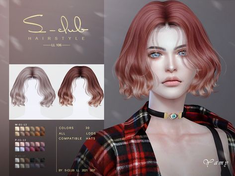 Sims 4 Cc Bob Hair Alpha, Sims 4 Cc Hair Thesimsresource, Ts4 Hair, Sims 4 Cc Hair, Alpha Cc, Half Updo Hairstyles, Mod Hair, New Short Hairstyles, Pelo Sims