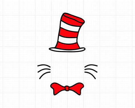 Dr Seuss Cat In The Hat Svg, Dr Seuss Svg Free, Dr Seuss Svg, Dr Suess Svg, Infant Projects, Dr Seuss Shirts, Halloween Makeup For Kids, Cat In The Hat Svg, Dr Seuss Hat