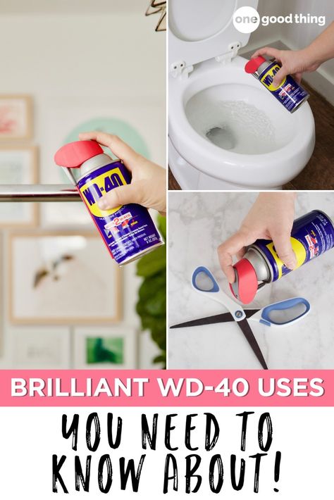 With as many ways as there are to use it, WD-40 may be the new duct tape! Some of these uses are so clever, but practical you'll be surprised! Uses For Wd40, Cleaning Car Windows, Wd 40 Uses, Wd 40, Car Cleaning Hacks, Toilet Cleaner, Household Cleaning Tips, In Front Of House, Diy Home Repair