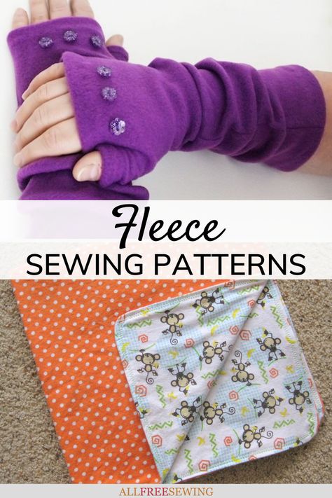 Fleece Sewing Patterns, Flannel Projects, Fleece Sewing, Free Sewing Projects, Fleece Hat Pattern, Fleece Sewing Projects, Fleece Crafts, Winter Sewing Projects, Fleece Projects