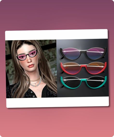 Sims 4 Accessory CC: Stylish Cat Eye Sunglasses by Mydarling20 Simple Cat Eye, Female Glasses, Mod Jacket, Eye Piercing, Bts Eyes, Sims 4 Cc Download, Toddler Tops, Best Sims, Hair Food