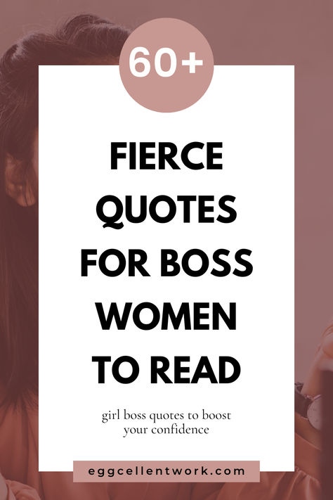 Looking for a quick confidence boost? These Girl Boss quotes are just what you need. Whether you’re a seasoned entrepreneur or just starting your career, sometimes we all need a little inspiration to keep pushing forward. Fierce Quotes Strength, Quotes For Boss Women, Quotes For Boss, Women Hustle, Bossy Girl, Boss Up Quotes, Boss Energy, Confident Women Quotes, Fierce Quotes