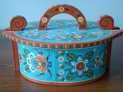 Os Rosemaling, Made In 2005, Norwegian Rosemaling, Nordic Art, Alaska, Norway, Folk Art, Decorative Boxes, Hawaii