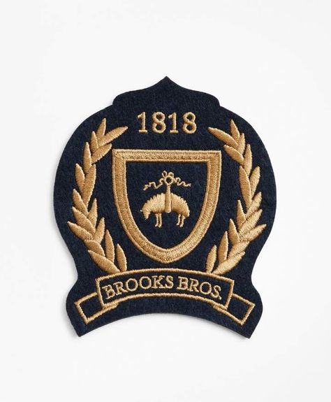 Brooks Brothers 1818 Shield Patch Mothers Jewelry, Logo School, Stacey Dash, Brooks Brother, Golden Fleece, Olive Branches, Logo Design Typography, School Logo, Football Logo