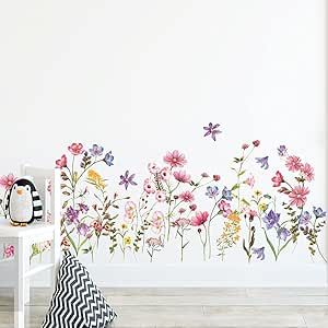 Girls Flower Bedroom, Vines Wall, Plants Stickers, Baby Wall Stickers, Wildflower Nursery, Nursery Classroom, Diy Mural, Stick Wall Art, Baby Girls Room