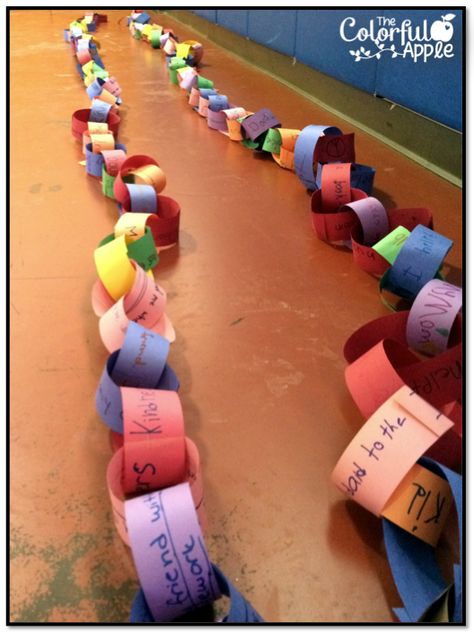 The Great Kindness Challenge - The Colorful Apple Kindness Paper Chain, Preschool Kindness, Curriculum Developer, Colourful Bracelet, Kindness Lessons, Friendship Lessons, Kindness Week, Teaching Kindness, Kindness Projects