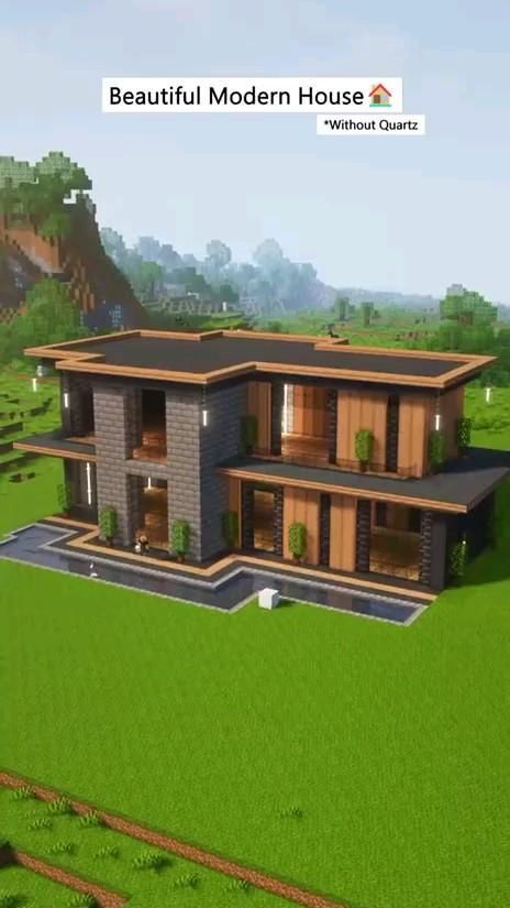 Minecraft Modern House Designs, Interior Design Minecraft, Minecraft House Interior, Minecraft Starter House, Modern Minecraft Houses, Case Minecraft, Minecraft Decoration, Rumah Minecraft Sederhana, Minecraft Mansion