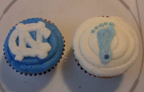 Cupcakes....GO UNC! Unc Birthday Party Ideas, Unc Party Decorations, Unc Cupcakes, Unc Dorm Chapel Hill, Unc Chapel Hill Aesthetic Wallpaper, Blue Graduation, 65th Birthday, Chapel Hill, Circus Theme