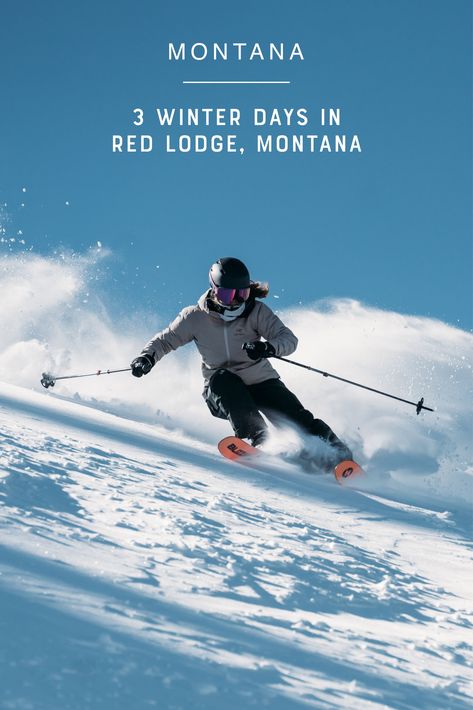 Discover one of America’s best ski towns and one of the West’s most charming small towns—Red Lodge, Montana. This three-day itinerary comes with epic skiing, true Western hospitality and even some wildlife watching. You’ll also only be hours from Yellowstone National Park. Red Lodge Montana, Montana Travel, Ski Bums, Ski Town, Winter Images, Trip Itinerary, Yellowstone National, Yellowstone National Park, Three Days