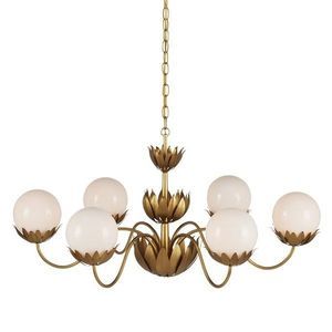 Shop Chandeliers | Scout & Nimble Glass Globe Chandelier, Feeling Nostalgic, Addition Ideas, Leaf Patterns, White Chandelier, Globe Chandelier, Glass Globes, Traditional Chandelier, Gold Chandelier