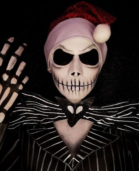 Jack Makeup Nightmare Before Christmas, Jack Halloween Makeup, Jack Skeleton Face Paint, Jack The Skeleton Makeup, Jack Skellington Makeup For Guys, Jack And Sally Makeup, Jack Makeup Halloween, Jack Skellington Makeup Female, Jack Skellington Face Paint