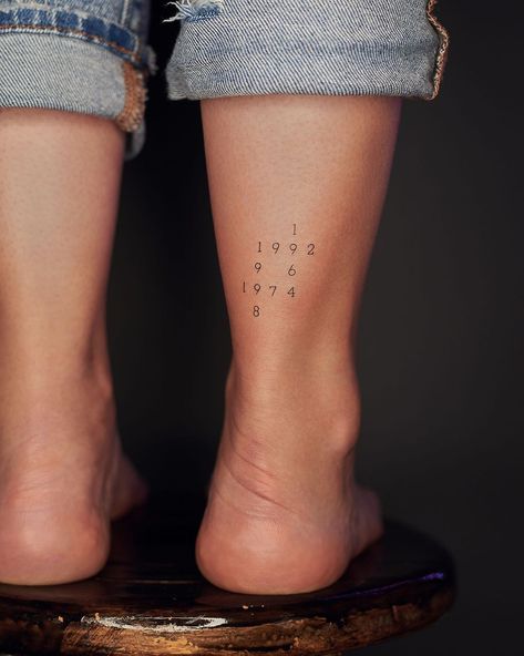 Birth Year Tattoo Ideas, Year Tattoo Ideas, Years Tattoo, Year Tattoos, Achilles Tattoo, Birth Year Tattoo, Year Tattoo, Skeleton Hand Tattoo, Leg Tattoo Men