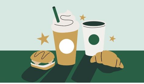 Starbucks Moodboard, Starbucks Design Poster, Starbucks Social Media Design, Starbucks Illustration Design, Starbucks Poster Advertising, Starbucks Project, Starbucks Campaign Poster, Starbucks Illustration, Starbucks Wallpaper