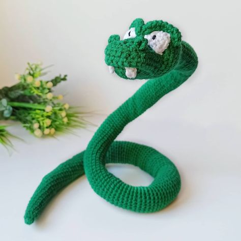 Crochet Snake Pattern, Amigurumi Snake, Yarn Label, Crochet Snake, Pattern Snake, Baby Boy Gift Set, Personalized Baby Boy Gifts, Crochet Dinosaur, High Quality Photos