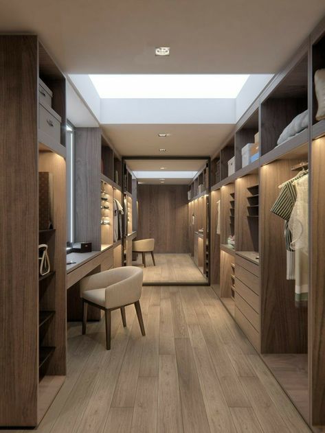 Inspiration Dressing, Modern Closet Designs, A Walk In Closet, Dream Closet Design, Simple Closet, Walk In Closet Design, Closet Design Layout, Luxury Closets Design, Modern Closet