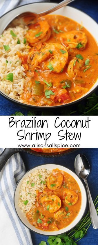 Coconut Shrimp Stew, Shrimp Coconut Soup, Coconut Shrimp Soup Recipes, Brazilian Shrimp Soup, Brazilian Stew Recipe, Brazilian Fish Stew Coconut, Prawns In Coconut Milk Recipe, Shrimp And Coconut Milk, Fish Stew Recipes Coconut Milk