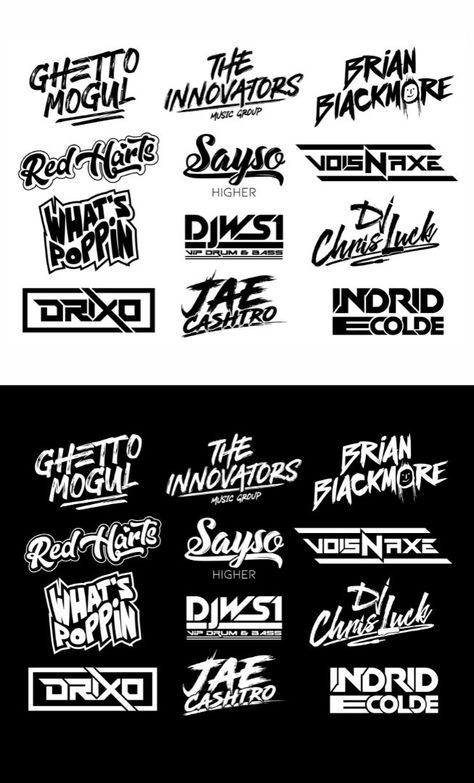 Welcome to our Creative typography,band music DJ modern minimalist logo design service. I can offer the right Logo design for your business/organization which will help promote your business to future success. Lyrics Logo Design, Festival Logos Design, Hip Hop Typography, Hip Hop Logo Design, Music Artist Logo, Band Logo Ideas, Producer Logo Design, Band Names Ideas, Rap Logo