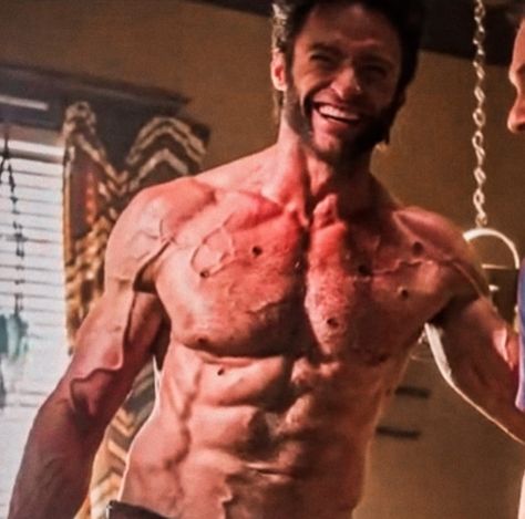 X Men Days Of Future Past Wolverine Hugh Jackman, Logan Howlett Days Of Future Past, Hugh Jackman Shirtless Muscle, Movies Pfp, Hugh Jackman Shirtless, Hugh Jackman Wolverine, Logan Wolverine Hugh Jackman, Celebrity Abs, Hugh Jackman Logan