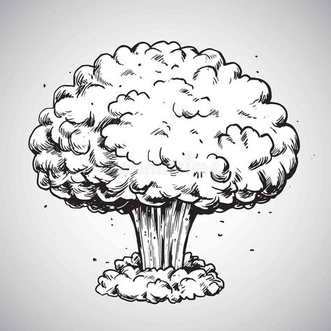 Explosion Drawing Easy, Mushroom Cloud Drawing, Explosion Drawing, Nuclear Explosion, Mushroom Cloud, Cartoon Mushroom, Cloud Illustration, Clouds Photography, Cloud Drawing