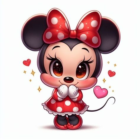 Cute Disney Animals, Minnie Mouse Art, Pink Panther Cartoon, Minnie Mouse Drawing, Disney Mignon, Disney Clipart, Disney Cuties, Minnie Mouse Images, Minnie Mouse Pictures