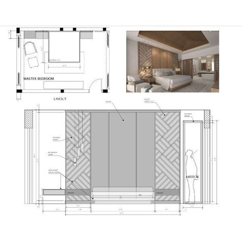 Bedroom Plan And Elevation, Bed Design Drawing, Autocad Interior Design, Bedroom Elevation Drawing, Interior Details Drawing, Painting Ideas Furniture, Beds For Small Bedrooms, Bedroom Elevation, Elevation Interior Design