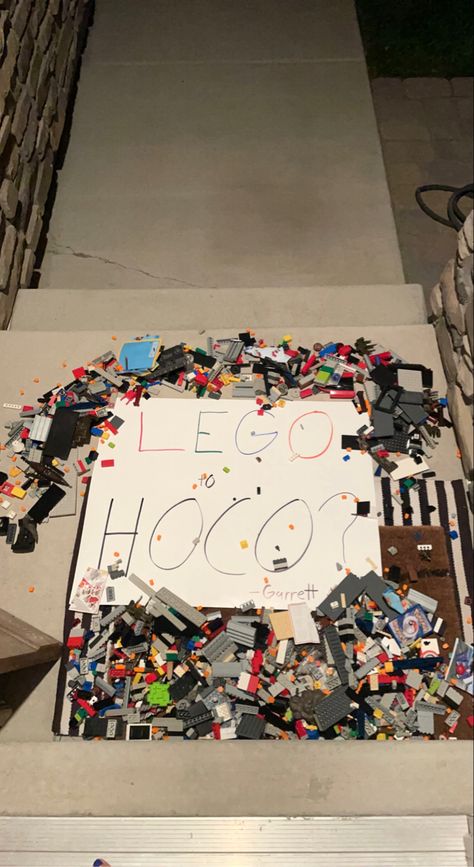 Lego Homecoming Proposal, Lego Hoco Proposal, Prom Response Ideas, Proposals Ideas, Student Hacks, Hoco Proposals, Hoco Proposals Ideas, Prom Ideas, Mom Stuff