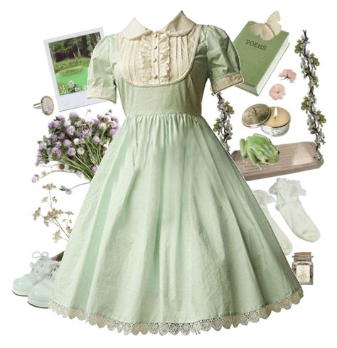 Spring Outfit | ShopLook Outfit Png Cottagecore, Plant Core Outfit, Light Fairycore Aesthetic Outfits, Fluttershy Outfit Ideas, Pastel Fairycore Outfits, Fairy Academia Outfit, Dark Fairycore Outfits, Cottagecore Outfit Ideas, Gallery Outfit