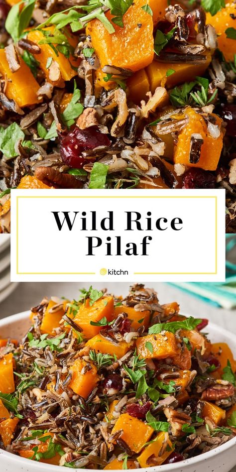 Wild Rice Pilaf, Wild Rice Recipes, Pumpkin Risotto, Rice Side, Rice Side Dishes, Meatless Mondays, Healthy Bowls, Butternut Squash Recipes, Rice Pilaf