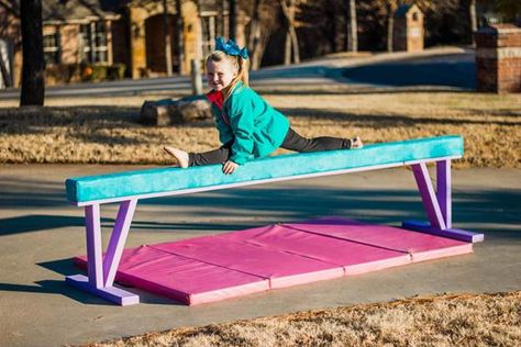 20 DIY Balance Beam Projects - How To Build A Balance Beam Homemade Balance Beam, Diy Gymnastics Equipment, Diy Balance Beam, Beam Gymnastics, Beam Ideas, Gymnastics Balance Beam, Gymnastics Practice, Gymnastics Beam, Gymnastics Clubs