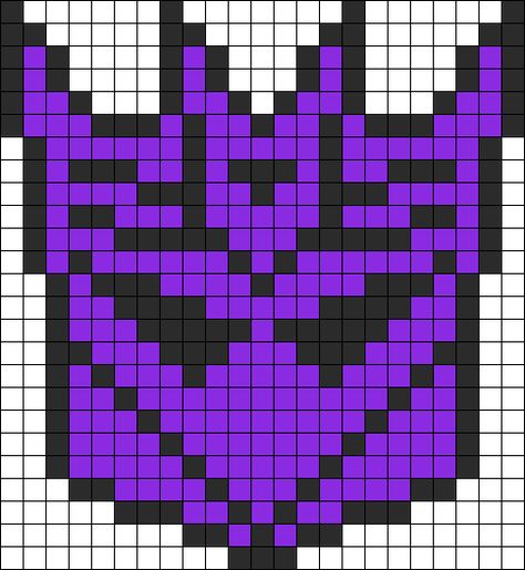 Decepticon Transformers Logo perler bead pattern @Carla Dearinger Sewing Logo Design Ideas, Transformers Logo, Decepticon Logo, Sewing Logo Design, Modele Pixel Art, Sewing Logo, Pony Bead Patterns, Geek Crafts, Pixel Crochet