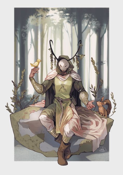 Forest Wanderer, Dnd Druid, Classic Fantasy, Dungeons And Dragons Characters, Dnd Art, Fantasy Warrior, Arte Fantasy, Fantasy Inspiration, Character Design References