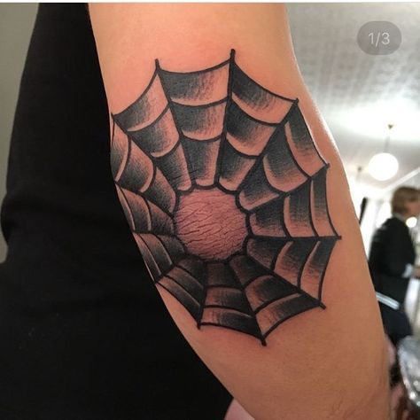 #spider #tattoos #elbow Web Elbow Tattoo, Chest Tattoo With Meaning, Tattoo Elbow, Tattoo Spider, Taboo Tattoo, Spider Web Tattoo, Skull Hand Tattoo, Elbow Tattoo, Web Spider