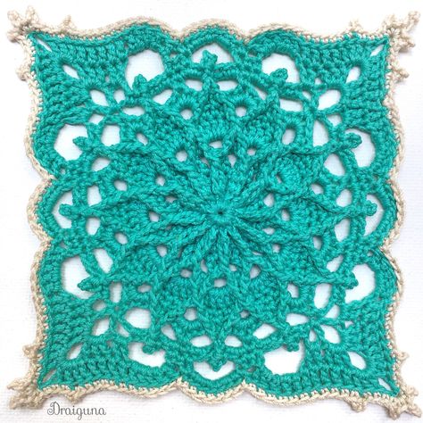 Draiguna: Wispweave Square Julia Hart, Free Crochet Doily Patterns, Confection Au Crochet, Front Post Double Crochet, Crochet Motif Patterns, Crochet Blocks, Crochet Snowflakes, Crochet Doily Patterns, Christmas Crochet Patterns